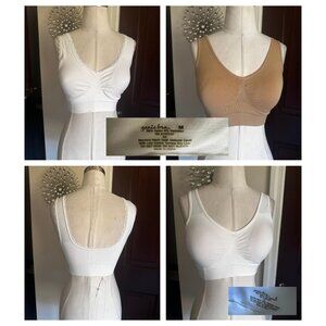 3pcs Genie Bra Push Up Seamless Underwear white and beige M/L